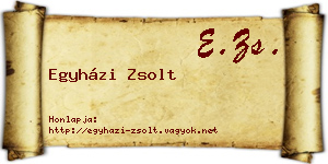 Egyházi Zsolt névjegykártya